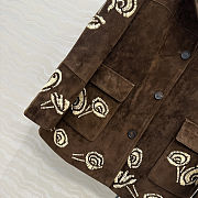 Colestore Ermanno Scervino single-breasted Suede Jacket Brown - 5