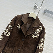 Colestore Ermanno Scervino single-breasted Suede Jacket Brown - 3