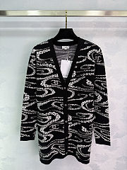 Colestore Chanel Knitted V-neck Mid-length Cardigan - 1