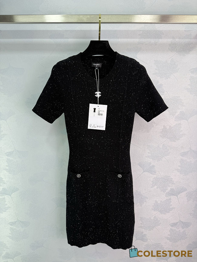 Colestore Chanel Knitted Short-Sleeve Dress - 1
