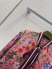 Colestore Gucci Floral Silk Tie-Neck Blouse Pink & Burgundy - 2