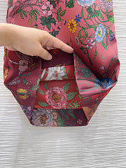 Colestore Gucci Floral Print Wide-Leg Silk Pants Pink & Burgundy - 3