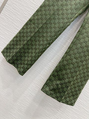 Colestore Gucci GG Monogram Straight-Leg Pants Olive Green - 3