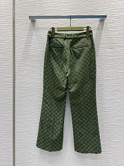 Colestore Gucci GG Monogram Straight-Leg Pants Olive Green - 2