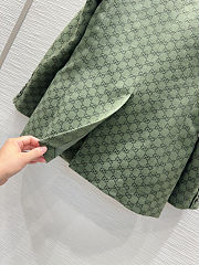 Colestore Gucci Double-Breasted Monogram Blazer Green - 2