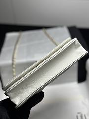 Colestore Chanel Classic Wallet on Chain (WOC) in White Caviar Leather 19cm - 6