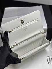 Colestore Chanel Classic Wallet on Chain (WOC) in White Caviar Leather 19cm - 5