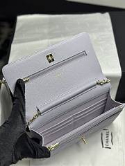 Colestore Chanel Classic Wallet on Chain (WOC) in Lilac Caviar Leather 19cm - 4