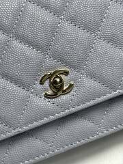 Colestore Chanel Classic Wallet on Chain (WOC) in Lilac Caviar Leather 19cm - 2