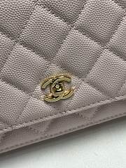 Colestore Chanel Classic Wallet on Chain (WOC) in Light Pink Caviar Leather 19cm - 6