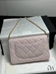 Colestore Chanel Classic Wallet on Chain (WOC) in Light Pink Caviar Leather 19cm - 3