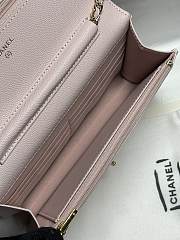 Colestore Chanel Classic Wallet on Chain (WOC) in Light Pink Caviar Leather 19cm - 4