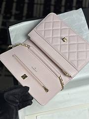 Colestore Chanel Classic Wallet on Chain (WOC) in Light Pink Caviar Leather 19cm - 2