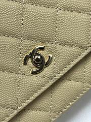 Colestore Chanel Classic Wallet on Chain (WOC) in Light Yellow Caviar Leather 19cm - 5