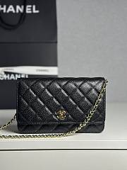 Colestore Chanel Classic Wallet on Chain (WOC) in Black Caviar Leather 19cm - 1