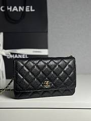 Colestore Chanel Classic Wallet on Chain (WOC) in Black Caviar Leather 19cm - 6