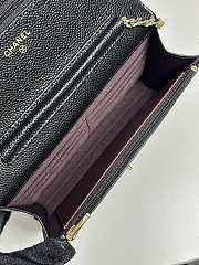 Colestore Chanel Classic Wallet on Chain (WOC) in Black Caviar Leather 19cm - 4