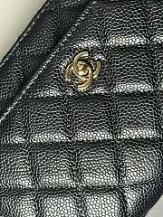 Colestore Chanel Classic Wallet on Chain (WOC) in Black Caviar Leather 19cm - 3