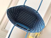 Colestore Fendi Roll Striped Large Reversible Tote Bag in Blue 35x19.5x32cm - 5