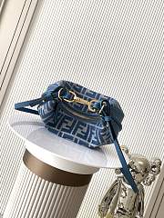 Colestore Fendi Fendigraphy Mini Fabric Blue 20x7.5x13cm - 4