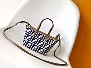 Colestore Fendi Roll Mini FF Jacquard Mini Bag Midnight Blue 15.5x11x13cm - 1