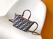 Colestore Fendi Roll Mini FF Jacquard Mini Bag Midnight Blue 15.5x11x13cm - 5