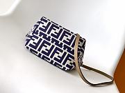 Colestore Fendi Roll Mini FF Jacquard Mini Bag Midnight Blue 15.5x11x13cm - 4