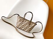 Colestore Fendi Roll Mini FF Jacquard Mini Bag Beige Natural 15.5x11x13cm - 1