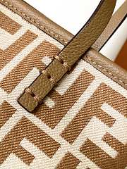 Colestore Fendi Roll Mini FF Jacquard Mini Bag Beige Natural 15.5x11x13cm - 3