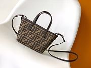 Colestore Fendi Roll Mini FF Jacquard Mini Bag Dark Brown 15.5x11x13cm - 1