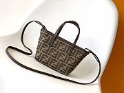 Colestore Fendi Roll Mini FF Jacquard Mini Bag Dark Brown 15.5x11x13cm - 6