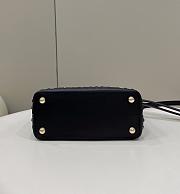 Colestore Fendi Iconic Peekaboo ISeeU Mini Woven Black Leather 24x10.5x18.5cm - 4