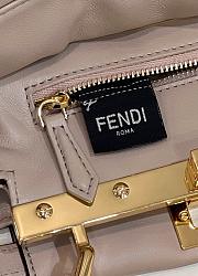 Colestore Fendi Iconic Peekaboo ISeeU Mini Woven Nude Leather 24x10.5x18.5cm - 6