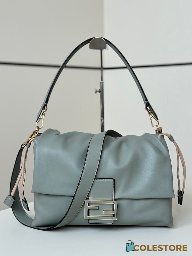 Colestore Fendi Mamma Baguette Leather Green 32x11x21cm - 1