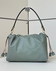 Colestore Fendi Mamma Baguette Leather Green 32x11x21cm - 4