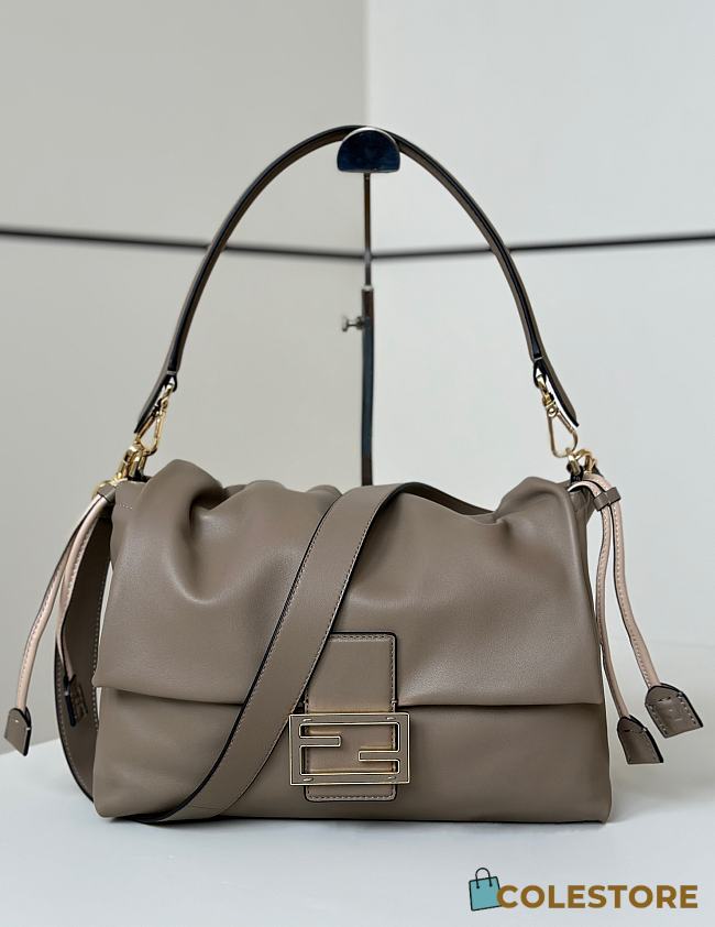 Colestore Fendi Mamma Baguette Leather Gray 32x11x21cm - 1
