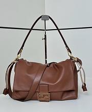 Colestore Fendi Mamma Baguette Leather Brown 32x11x21cm - 4