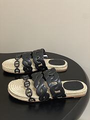 Colestore Hermes Gwen Espadrille 'Black' - 1