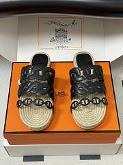 Colestore Hermes Gwen Espadrille 'Black' - 6