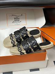 Colestore Hermes Gwen Espadrille 'Black' - 2