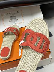 Colestore Hermes Famosa espadrille Rose Vermillon - 6