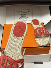 Colestore Hermes Famosa espadrille Rose Vermillon - 5