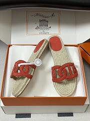 Colestore Hermes Famosa espadrille Rose Vermillon - 4