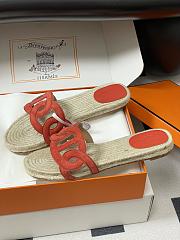 Colestore Hermes Famosa espadrille Rose Vermillon - 3
