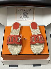 Colestore Hermes Famosa espadrille Rose Vermillon - 2