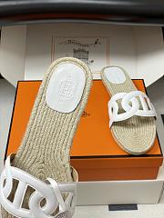 Colestore Hermes Famosa Espadrille Blanc - 5