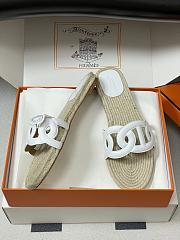 Colestore Hermes Famosa Espadrille Blanc - 3