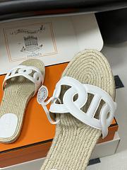Colestore Hermes Famosa Espadrille Blanc - 2