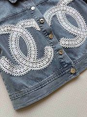 Colestore Chanel Lace CC Denim Shirt Jacket  - 5