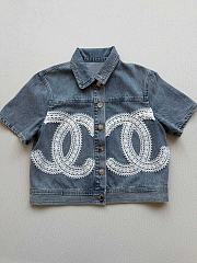 Colestore Chanel Lace CC Denim Shirt Jacket  - 4